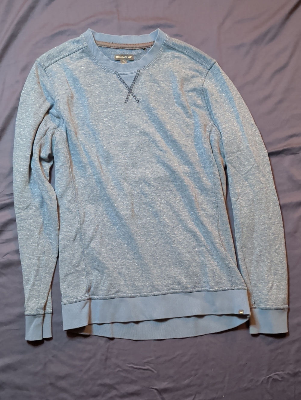 Toad&Co Men's Light Blue Crewneck Sweater
